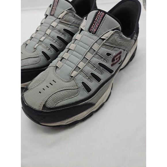 Skechers Slip Ins After Burn Ridgeburn Shoes Gray Mens Size 12 main image 16